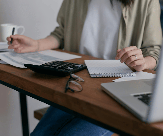 Image of people reviewing and paying their utility bill